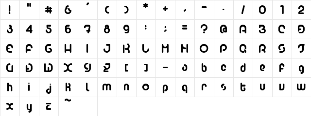 LVDC Poo3 Regular  glyph index