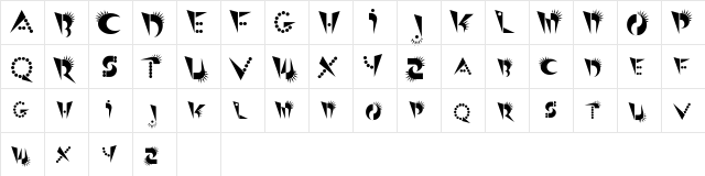 PunkerChicksinLeatherJackets Regular  glyph index