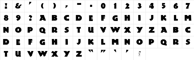 Lemiesz Medium  glyph index