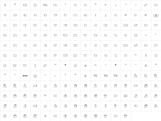 Police Cruiser Outline Regular  glyph index
