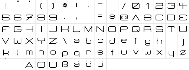 MicroMieps Regular  glyph index
