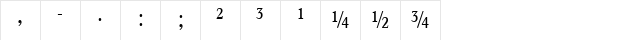 Concorde Nova Regular  glyph index