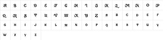 Vanguard FREE Regular  glyph index