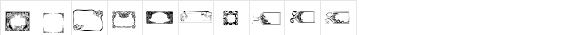 Dizzinz Fancy Frames Regular  glyph index
