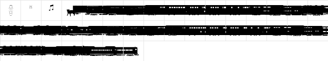 ModPassenger Regular  glyph index