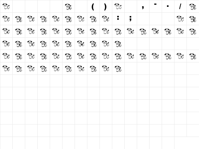 T-wan font Regular  glyph index