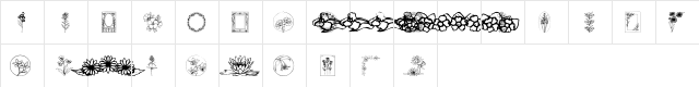 Wildflower IV Regular  glyph index