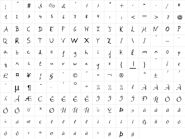 Alcudia v2 Regular  glyph index