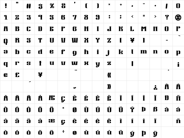 Mucha Wo Minagara Milk tea Regular  glyph index