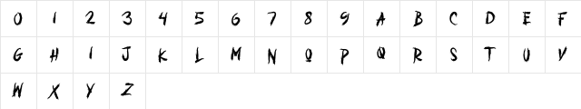 EAGLE DARK Regular  glyph index