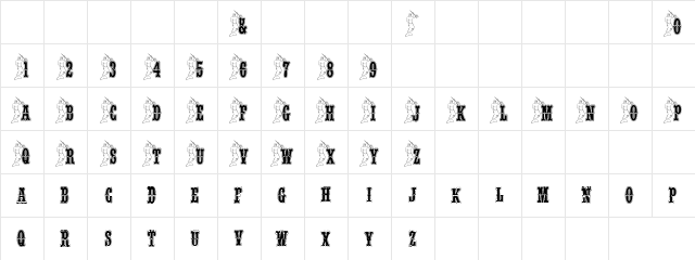 Mermaid Handsome Regular  glyph index