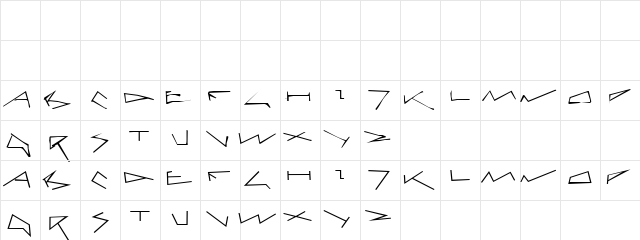 Suckfont Normal  glyph index
