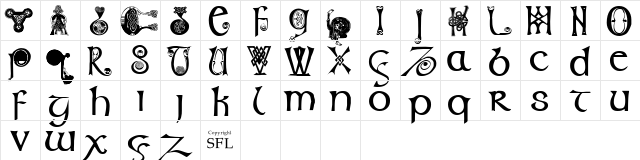 Columba Regular  glyph index