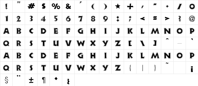 New Land Sport Normal  glyph index