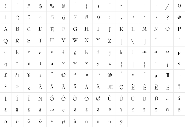 Lead-Normal Regular  glyph index