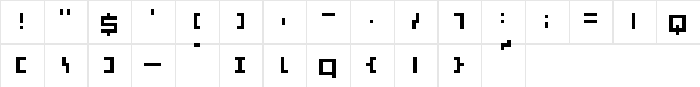 Van Doesburg Regular  glyph index