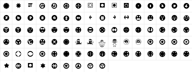 HaMangaIrregularPicturesLL Medium  glyph index