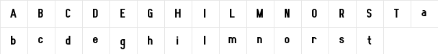 Elegrand Gothic Demo Bold  glyph index