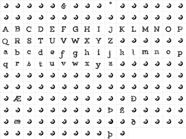 Gist Rough Upr Exbold Two Demo Regular  glyph index
