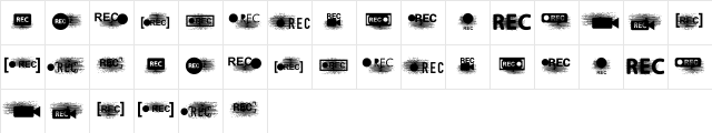 Record Regular  glyph index