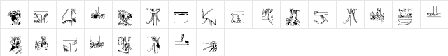 Puzzler4 Regular  glyph index