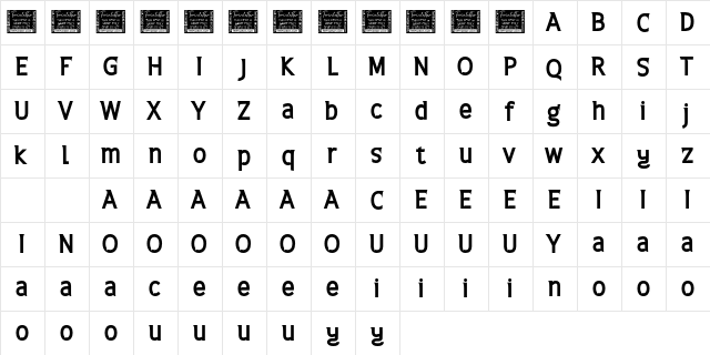 Restrict Personal Use  glyph index
