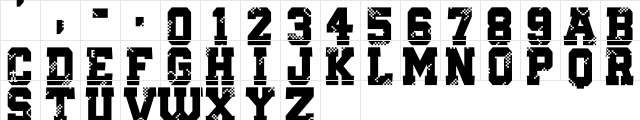 Digital College Regular  glyph index