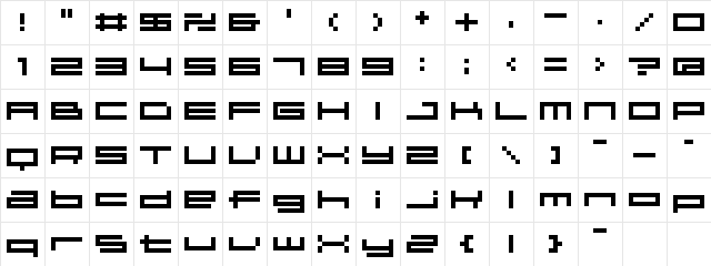 04b31 Regular  glyph index