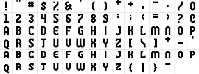 You Can't Kill Old School Regular  glyph index