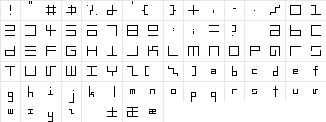 Epps Text Regular  glyph index
