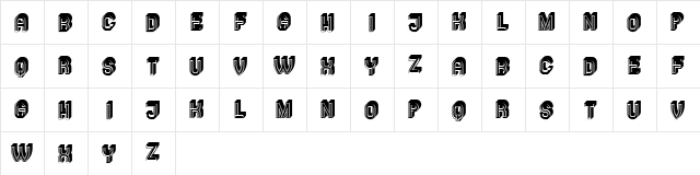 Ural Regular  glyph index