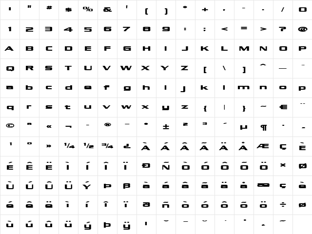 Kubra_Bold Kubra_Bold  glyph index