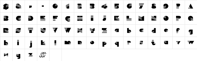 Muse Display SSi Regular  glyph index