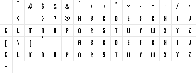 Abraham Stamp Stamp  glyph index