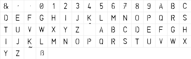 Mould Regular  glyph index