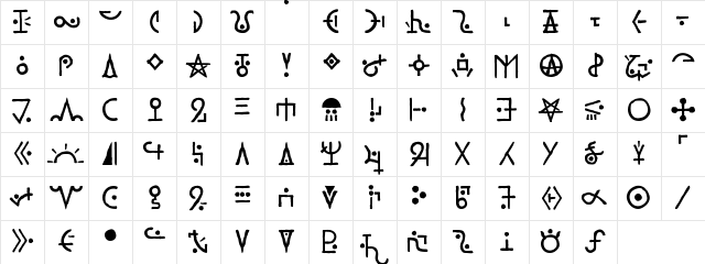 Ch'Lanou Hand-Written Regular  glyph index
