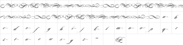 Duet Flourishes  glyph index