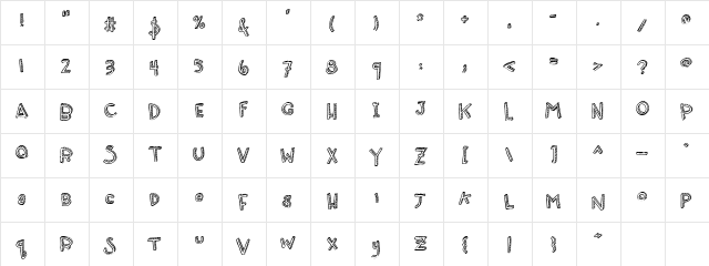 CK Odd Ball 3D Regular  glyph index