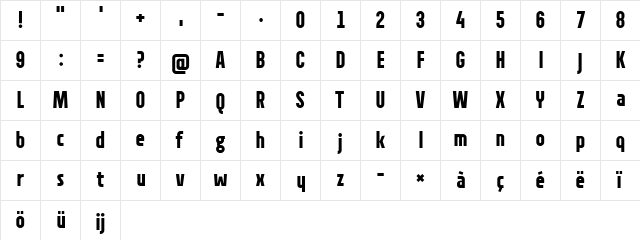 IJskelder Whiteboard  glyph index