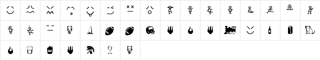 New Regular  glyph index