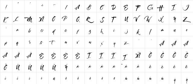 Maximaz Regular  glyph index