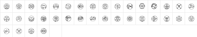 White Magick Regular  glyph index