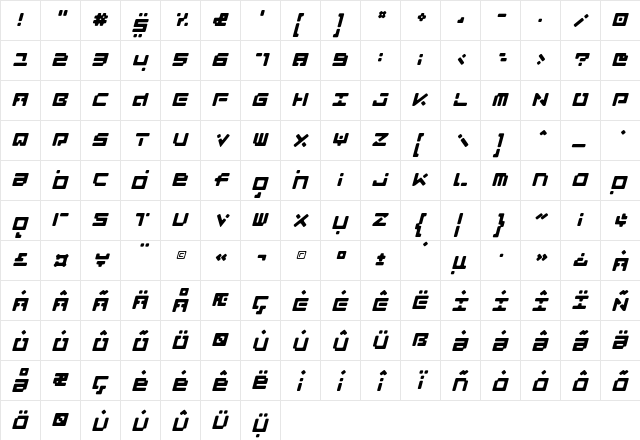 LuggageRoundBroken HeavyObl  glyph index