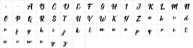 Darion Regular  glyph index