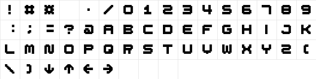 spdr02 Regular  glyph index
