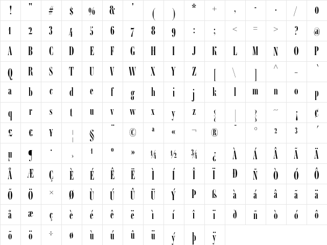 Ambroise Francois Demi  glyph index