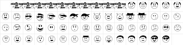 E1.0Exp Regular  glyph index