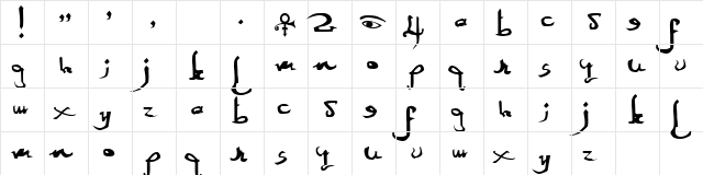 SexyMF F  glyph index