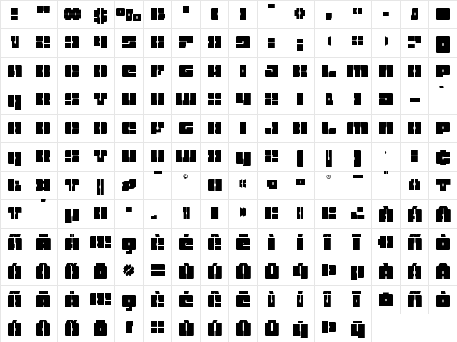 Star Nursery Regular  glyph index