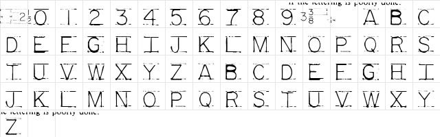 Mechanical Fun Regular  glyph index